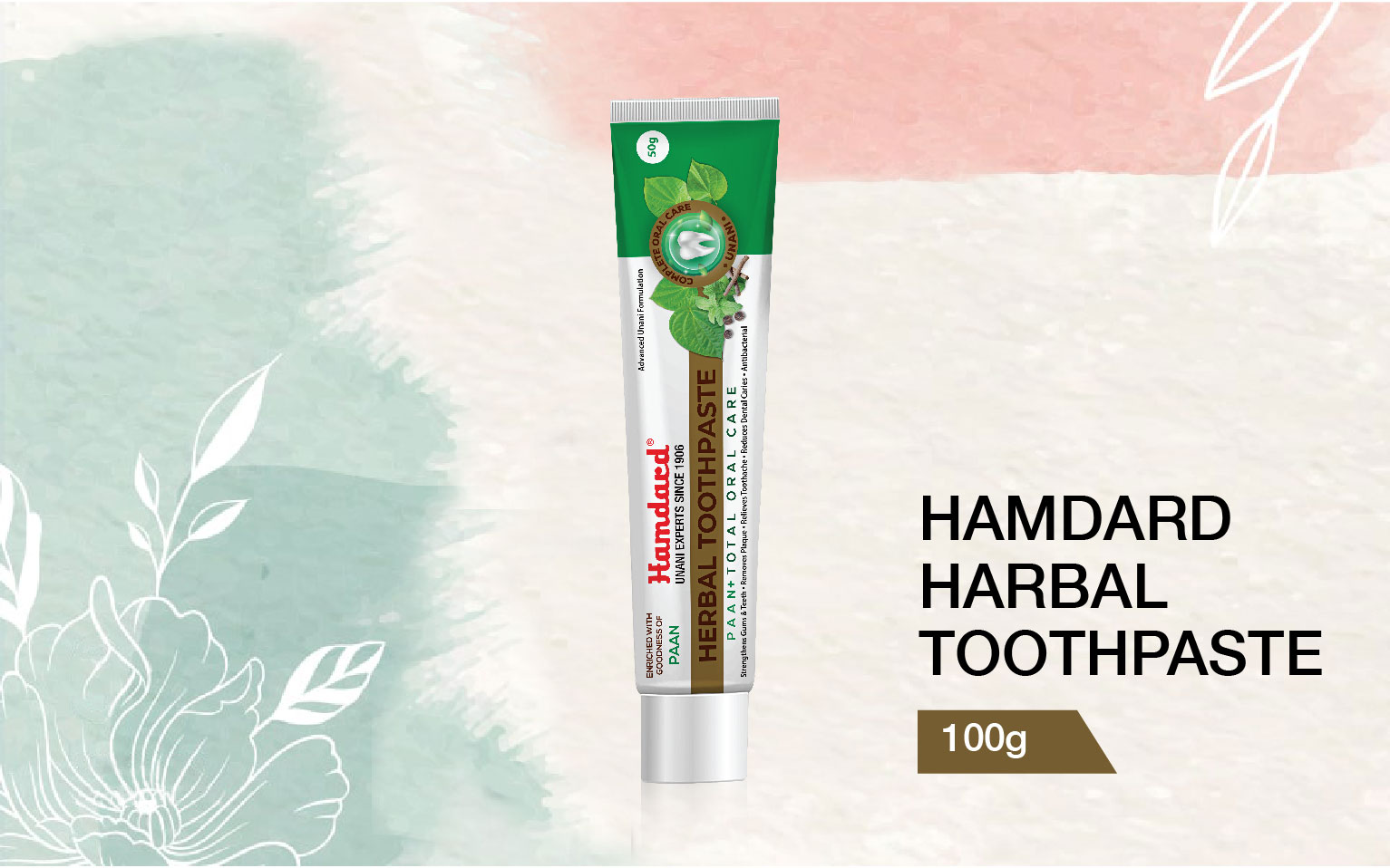 Hamdard harbal toothpaste paan+ total oral care